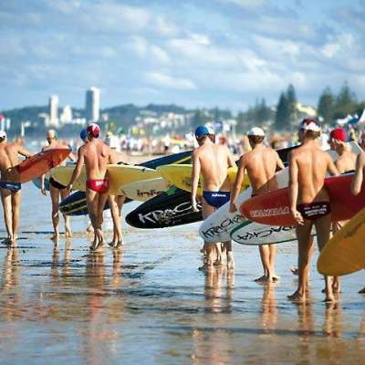 Surfing Beach Gold Coast